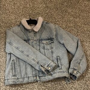 Highway Jeans Light Blue Sherpa Lined Denim Jacket